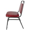 thumbnail image 5 of Banquet Chair - Trapezoid | Burgundy Vinyl on Silver Vein Frame, 2 Chair Bundle by Chivari, 5 of 7