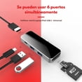 thumbnail image 4 of Adaptador HUB USB-C 6 En 1 HDMI Usb Tarjeta Sd Para Macbook Plata., 4 of 4