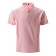 thumbnail image 4 of Camiseta de Manga Corta Del Hombre Superior Del Botón de la Solapa Del Color Sólido de la Moda, Cálida Y Cómoda para el Uso de Primavera E Invierno, 4 of 5