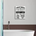 thumbnail image 2 of Vintage Toilet Rules Canvas Wall Art - Funny Black Sayings Bathroom Pictures Wall Decor Toilet Printing Decoration, 2 of 3