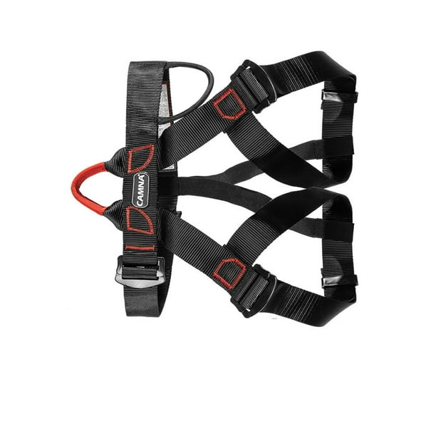 Equipo de arnés de escalada Conveniente Medio Cuerpo Medio Cuerpo Cinturón Simple Firma Equipo protector para protección deportiva al aire libre Negro Methold OD019574-02