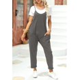 thumbnail image 3 of Womens Jumpsuits Summer Causal Sleeveless Spaghetti Strap Wide Shorts Rompers with Pockets, 3 of 5