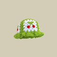 thumbnail image 1 of Gorro de lavabo tejido a mano con flores huecas Vintage japonés para mujer, gorro de lana que combina con todo para la cara, para otoño e invierno, 1 of 6