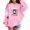 Pink, variant on YUANxueke Boys & Girls Cute Ghost Print Sweatshirt, Long Sleeve Hooded Sweatshirt with Kangaroo Pocket, Fashion Loose Pullover Tops