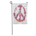 thumbnail image 1 of JSDART Sign Peace Flower Symbol Power Love 70S Pattern 1970S Seventies Garden Flag Decorative Flag House Banner 28x40 inch, 1 of 2