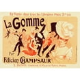 thumbnail image 2 of Jules Chéret 24x18 Gold Ornate Framed and Double Matted Museum Art Print Titled - The Gum (1900), 2 of 4
