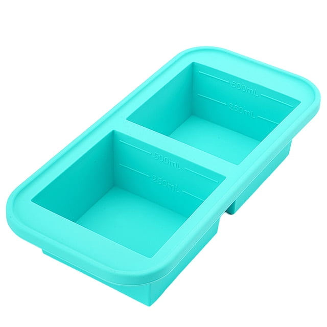 Moldes de silicona para congelador con tapas - Recipiente para preparar comidas fácilmente - Bandejas de silicona para congelador con tapa para alimentos, caldos y más, moldes de silicona para