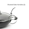thumbnail image 4 of Starfrit Wok de 34cm (13") avec revêtement antiadhésif, Capacité de 7L (7,5Qt), Va au lave-vaisselle, Poignées de chaque côté, Couvercle en verre trempé, Noir, 4 of 4