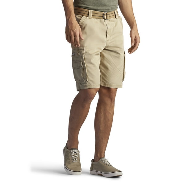 Lee Men's New Belted Wyoming Cargo Short, Buff, 36 