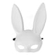 thumbnail image 1 of Máscara de conejito de Halloween de media cara, adorable máscara de cosplay de conejo, accesorio para suministros de fiesta, 1 of 14