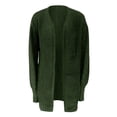 thumbnail image 4 of LISTHA Mens Long Cardigan Knit Ruffle Fashion Fall Winter Sweater Drape Cape Army Green XL, 4 of 5