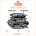 thumbnail image 3 of SGI Bedding 3 Piece Cotton Duvet Cover Zebra Print Solid 600 Thread Count Full, 3 of 7