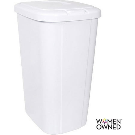 Hefty Touch Lid 13 3 Gallon Trash Can White Walmart