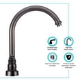 thumbnail image 5 of Dura Faucet Faucet DF-PK340L-VB Used For Kitchen; Single Piece 8 Inch Deck Mount; 11-1/2 Inch Hi-Rise Spout; 2 Teapot Designer Handle; Venetian Bronze Coated/Plastic; 2 Hole Application, 5 of 5
