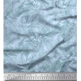thumbnail image 1 of Soimoi Blue polyester Crepe Fabric Artistic Leaves Fabric Prints By Yard 42 Inch Wide, 1 of 3