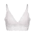 thumbnail image 5 of Sakmal Lace Bralettes for Women with Support Comfortable Wireless White Soft Ladies Bras M, 5 of 5