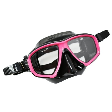 Scuba Black/Pink Dive Mask NEARSIGHTED Prescription RX Optical (Best Scuba Mask For Large Face)