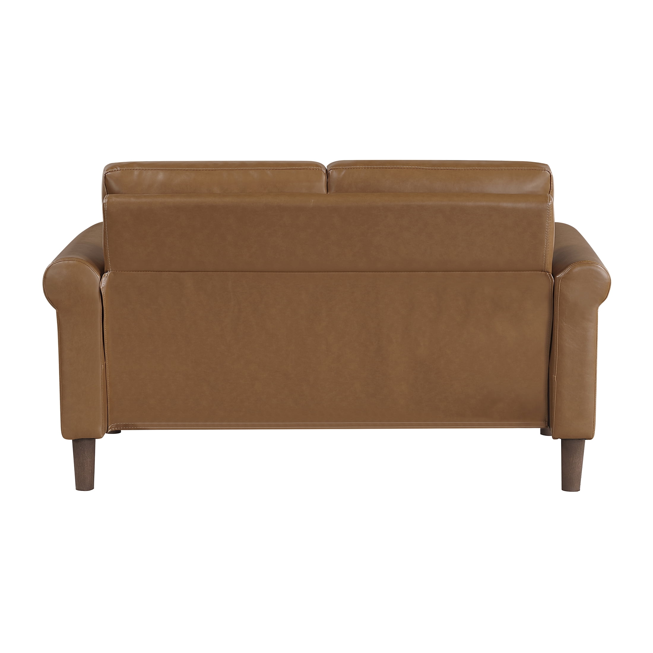 OakvillePark Marlinth Faux Leather Loveseat, Brown