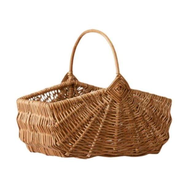 Cesta de mimbre Zulema cesta de regalo vacía color natural 38cmx26cmx35cm