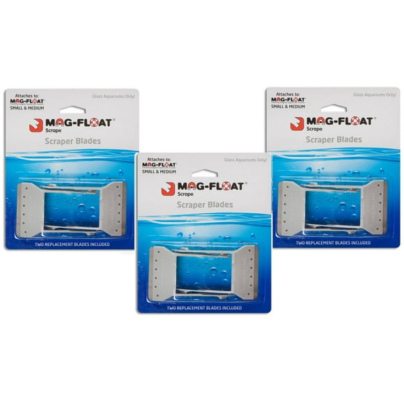 Lames Grattoirs Mag-float, Convient aux Petits et Moyens - 6 au Total (3 Paquets avec 2 Lames par Paquet)
