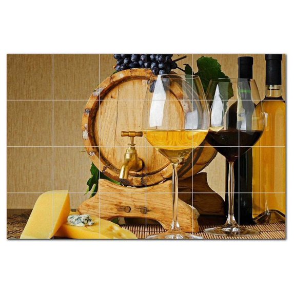 Wine Grapes Ceramic Tile Mural Kitchen Backsplash Bathroom Shower 406378-L64