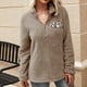 thumbnail image 2 of Suéter de felpa suelto con costuras de estampado de leopardo y cremallera con cuello levantado para mujer Fridja  ghj987+7038, 2 of 5