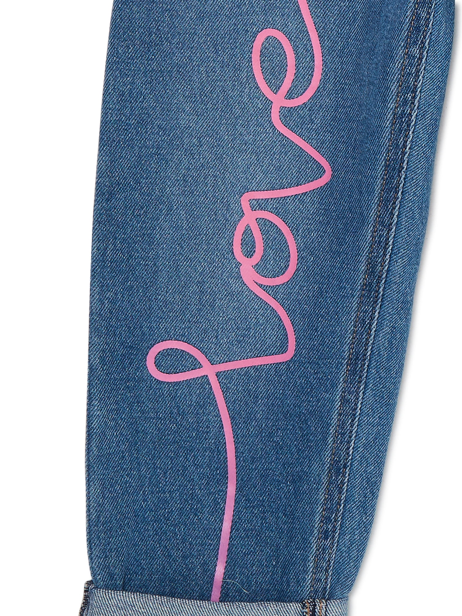 365 Kids from Garanimals Girls Paperbag Denim Pants, Sizes 4-10