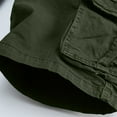 thumbnail image 4 of WREESH Men's Cargo Shorts Hiking Shorts Summer Outdoor Workout Shorts Casual Solid Color Fashion Elastic Waist Drawstring Shorts with Pockets Olive Green, 4 of 9