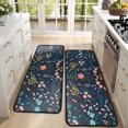 thumbnail image 4 of Kitchen Rugs Sets Of 2,Pioneer Flower Floral Print Pattern Anti Fatigue Kitchen Mat Rugs Non Slip Washable,Decorative Kitchen Floor Mats for Kitchen,Sink,Laundry,17"x47"+17"x47", 4 of 5