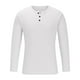 thumbnail image 4 of pstuiky camisetas de manga larga para hombre, Suéter tipo jersey con cuello alto, elástico, color liso, manga larga, cuello redondo, blusas y camisas Tops de hombre l, 4 of 6