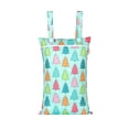 thumbnail image 1 of Bolsa de almacenamiento de pañales de gran capacidad con asa doble, resistente al agua y al polvo, con estampado navideño, 1 of 5