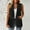 Black, variant on Vest Tops For Women Sevevn Women's Fashion Solid Color Button Pocket Suit Coat Sleeveless Casual Coat/Jacket