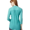 thumbnail image 2 of Aeropostale Womens Solid Popover Henley Shirt, Green, Juniors, Large, 2 of 3