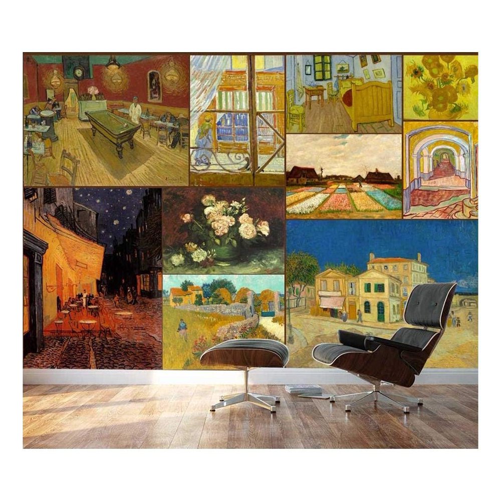 Wall26 Famous Paintings by Vincent Van Gogh Collage Peel & Stick