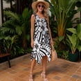 thumbnail image 4 of Uorisanigo Polynesian Matching Outfits for Couples Men's Short Sleeve Shirt Plus Size Beach Shirts and Womens Sleeveless Dress Irregular Hem Hawaiian Vacation Sundress, 4 of 7