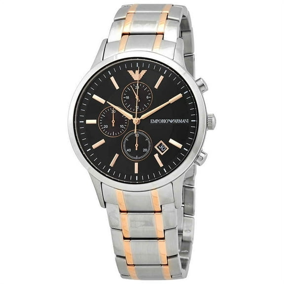 Emporio Armani Renato Chronograph Quartz Black Dial Men's Watch AR11165