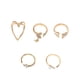 thumbnail image 4 of Cruz Triángulo Amor Corazón Hueco Dedo Anillos Conjunto Anillo Conjunto Fiesta Boda Joyería Regalo Vogacara AP005579-00, 4 of 6