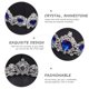 thumbnail image 5 of Tiara de cristal real, corona de boda, tocados, accesorios para el cabello de novia (base plateada, azul), 5 of 7