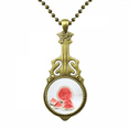 thumbnail image 1 of Collier Image Fruit d'Été Pastèque Fraîche Pendentif Guitare Antique, 1 of 3