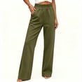 thumbnail image 6 of High Waist Straight Leg Pants for Womens Breathable Comfy Running Sports Trousers with Pockets M, 6 of 7