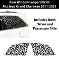 thumbnail image 2 of BOGAR TECH DESIGNS Precut Leopard Cheetah Rear Side Quarter Window Decal Stickers Compatible with Jeep Grand Cherokee 2011-2021, Matte Black, 2 of 4