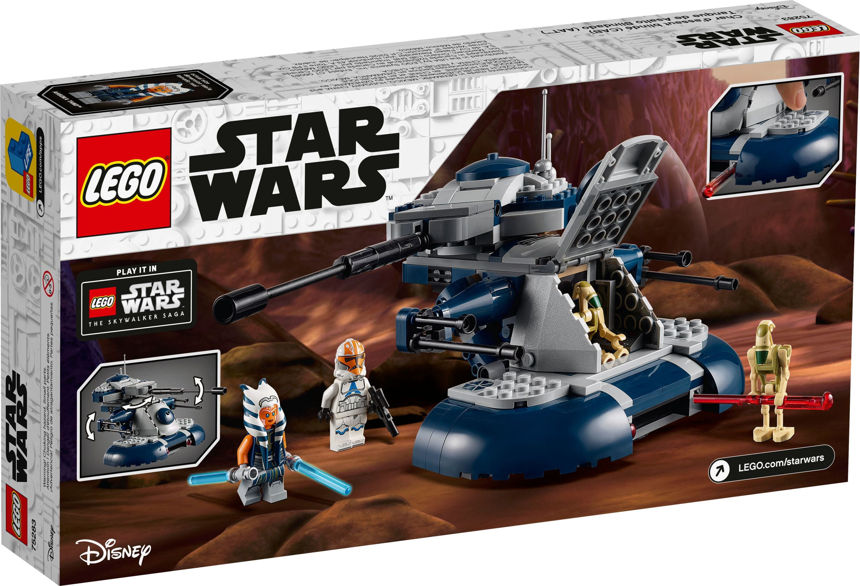 LEGO Star The Clone Wars Armored Assault Tank 75283 Building Toy Set (286 Pieces) - Walmart.com