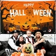 thumbnail image 3 of KatchOn, XtraLarge Happy Halloween Banner - 72x44 Inch | Spooky Happy Halloween Backdrop | Orange and Black Halloween Party Decorations | Halloween Pumpkin Banner for Halloween Decorations Outdoor, 3 of 5