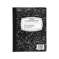 Mead 09910 9.75 in. x 7.5 in. Sheets Wide/Legal Rule Composition Book - Black Cover