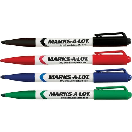 Avery Marks-A-Lot Pen-Style Dry Erase Markers, Bullet Tip, Assorted, 24/Set