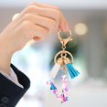 thumbnail image 4 of Purple Letter Ornaments For Women Cute Tassel Keychain Clear Acrylic 26 Alphabets Keychains For Backpack Decoration, 4 of 4