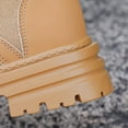 thumbnail image 7 of KELINFONG Women's Chelsea Platform Combat Boots Lace Up Lug Sole Buckle Ankle Booties Shoes, 7 of 7