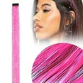thumbnail image 2 of Hair Tinsel, Colorful Glitter Hair Accessories 19" Clip in Hair Tinsel Extensions Fairy Hair Accessories Party Kit for Women, Sparkling Shiny Hair Tinsel Strands, 1Pc, Multicolor(Pink,19.7x1.3"), 2 of 9