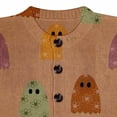 thumbnail image 7 of longantii Halloween Sweaters for Women Button Knit Cardigan Long Sleeve Ghost Graphic Cute Spooky Fall Winter Trendy Tops Lightweight Breathable Cardigan for Funny Party Green L, 7 of 7