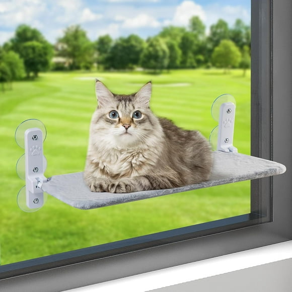 Cat Window Perch, 6 Suction Cups 20 Cat Window Hammock for Large Cats, Foldable Cat Bed Seat Cat Window Shel